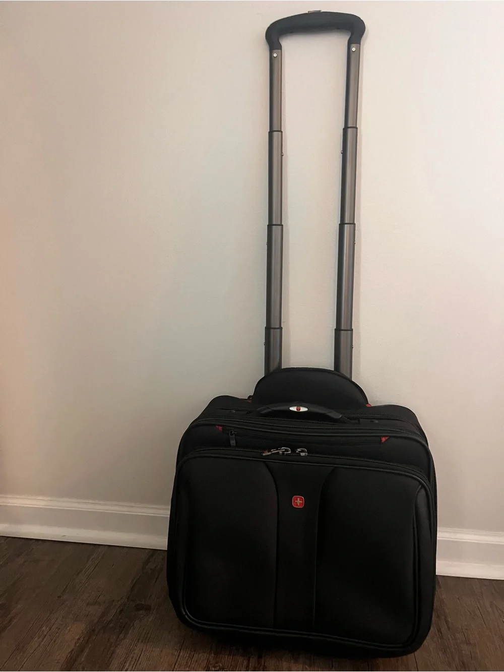 SwissGear Black Laptop Briefcase with Blue Accent